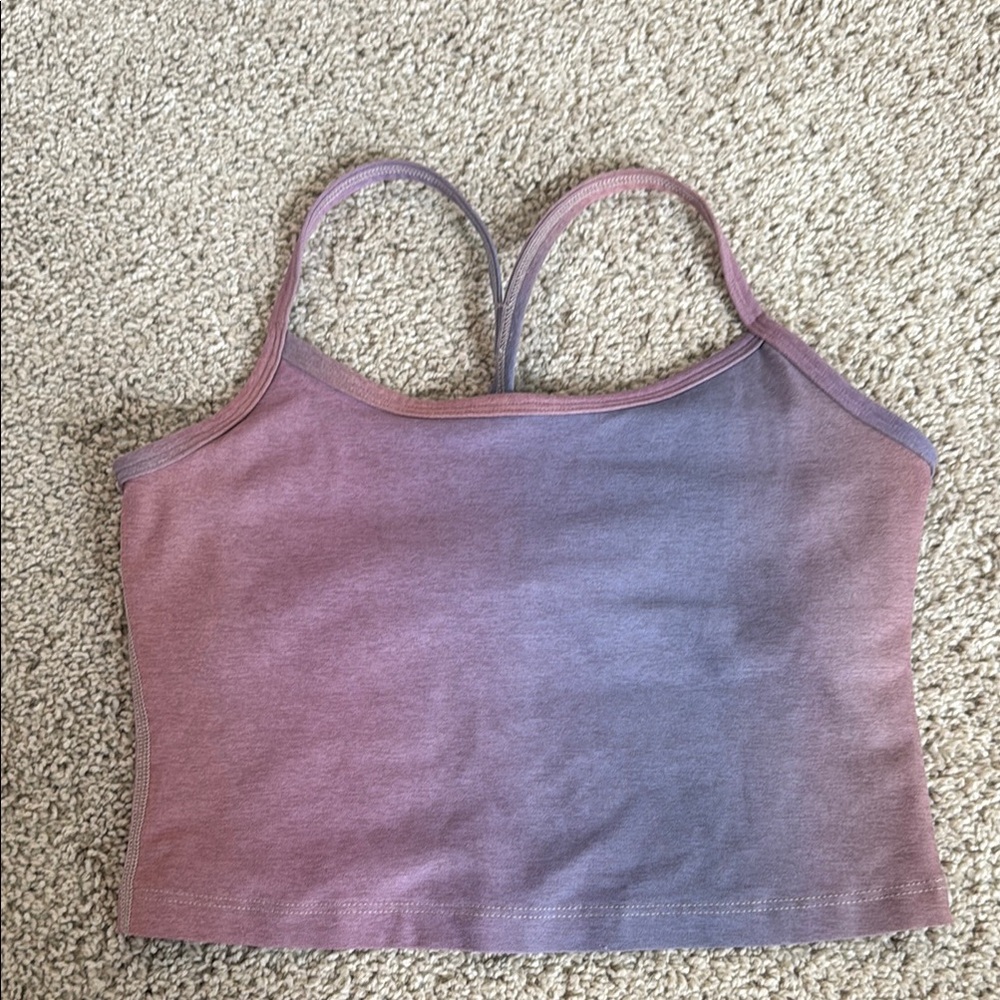 Beyond Yoga Purple and Blue Crop Top